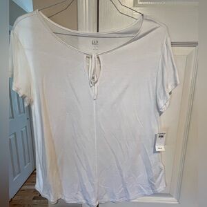 GAP Women's White Tie-Front Top